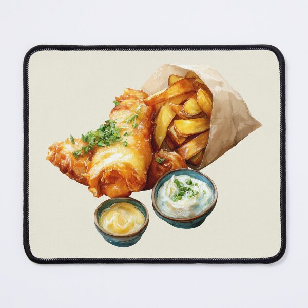 Item preview, Fish and Chips in a Paper Bag designed and sold by Violet Peonies.