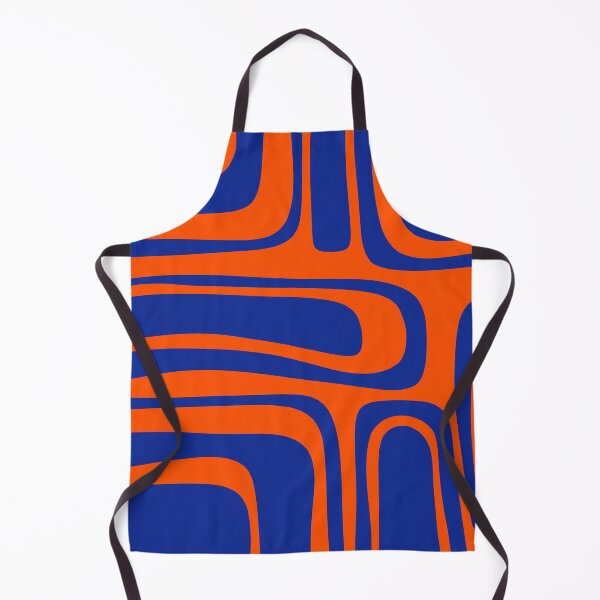 Item preview, Palm Springs Retro Mid Century Modern Abstract Pattern in Bright Blue and Orange designed and sold by kierkegaard.