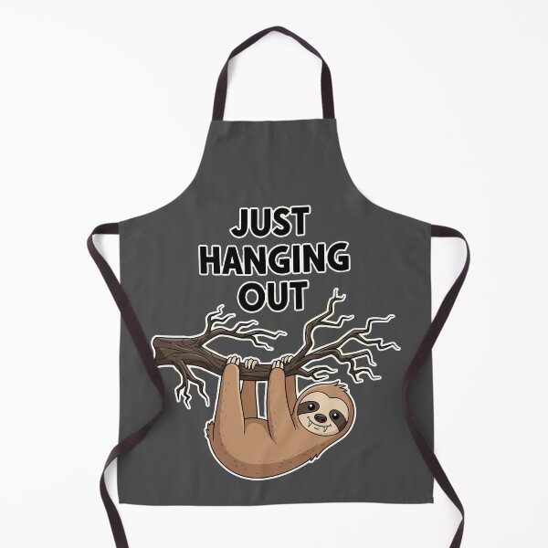 Item preview, Cartoon Sloth Hanging Out on Tree Branch Transparent designed and sold by RGShirtWorks.