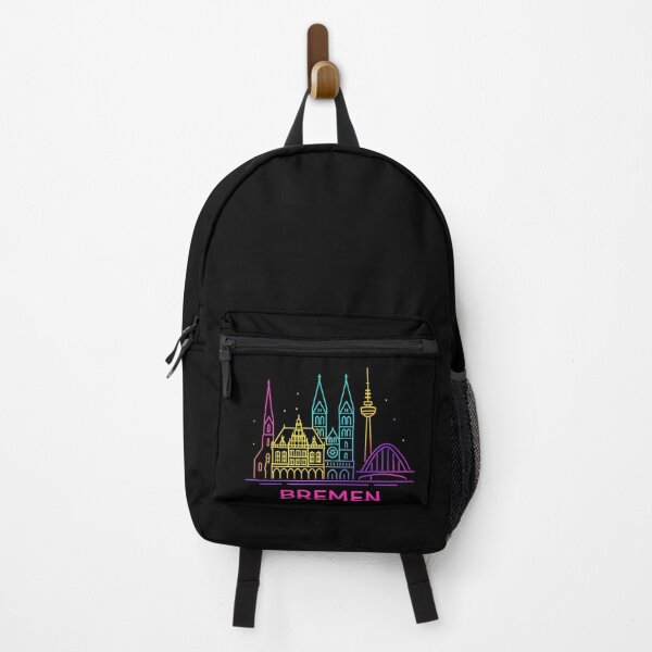 Item preview, Bremen Skyline Neon – Modern city design in bright colors designed and sold by Fies-und-Fein.