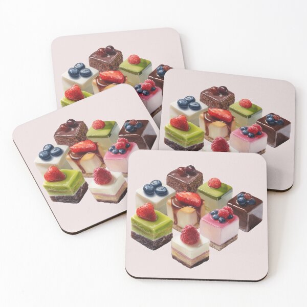 Item preview, Assorted Petit Fours Topped with Fresh Berries designed and sold by Violet Peonies.
