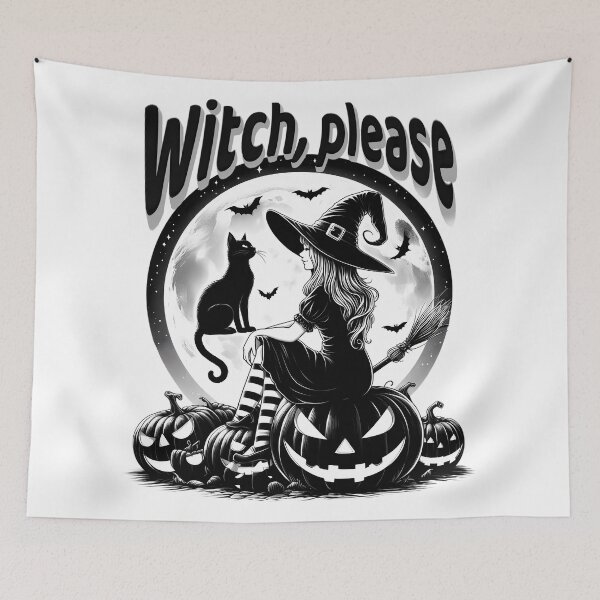 Item preview, Witch, please - conversation between a witch and a black cat. designed and sold by Art-Arcade6.
