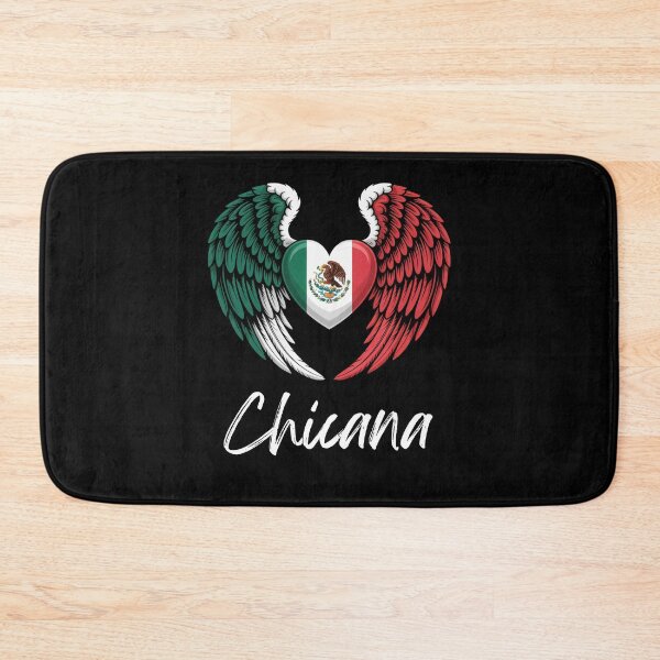 Item preview, Chicana Mexican Flag Heart with Angel Wings designed and sold by snowry.