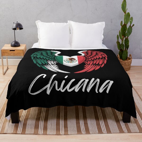 Item preview, Chicana Mexican Flag Heart with Angel Wings designed and sold by snowry.
