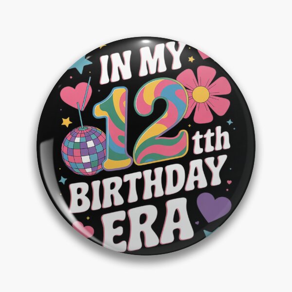 Item preview, Groovy In My 12th Birthday Era 12 Years Old  designed and sold by lilLilaBatArt.