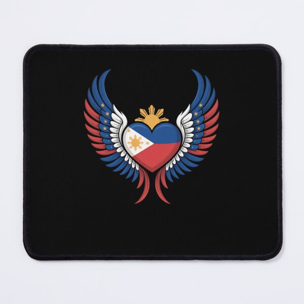 Item preview, Philippines Flag Heart with Angel Wings for Filipino Pride designed and sold by snowry.