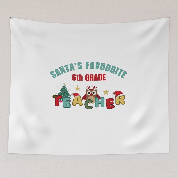 Item preview, Santa’s Favourite 6th Grade Teacher designed and sold by DixieGirlStudio.