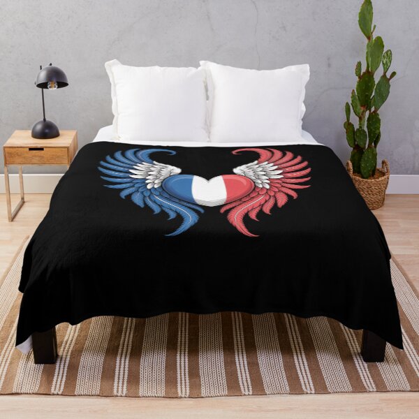 Item preview, France Flag Heart with Angel Wings for French Pride designed and sold by snowry.