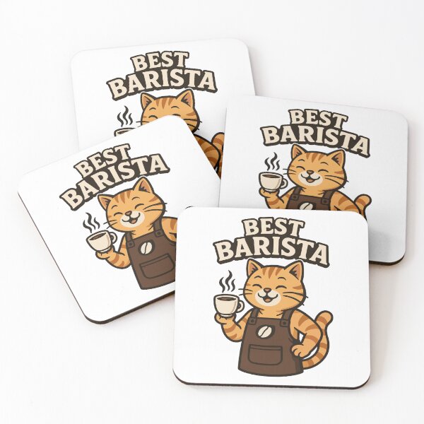 Item preview, Best Barista – Cat Design for Stylish and Creative Coffee Lovers designed and sold by Coffee Lifestyle.