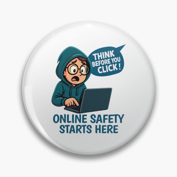 Item preview, Think Before You Click - Online Safety Awareness designed and sold by HandicraftArt.
