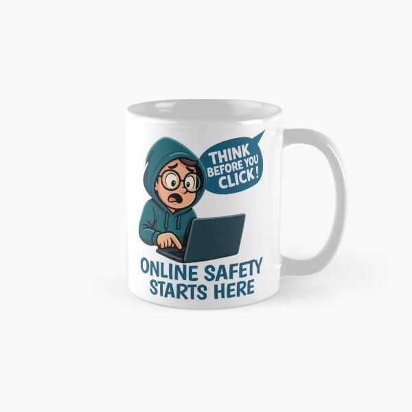 Item preview, Think Before You Click - Online Safety Awareness designed and sold by HandicraftArt.