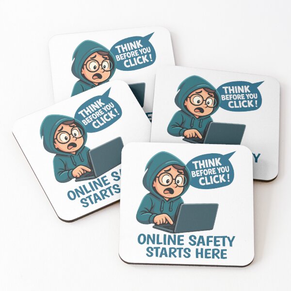 Item preview, Think Before You Click - Online Safety Awareness designed and sold by HandicraftArt.