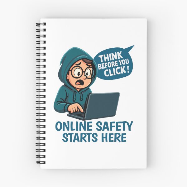 Item preview, Think Before You Click - Online Safety Awareness designed and sold by HandicraftArt.