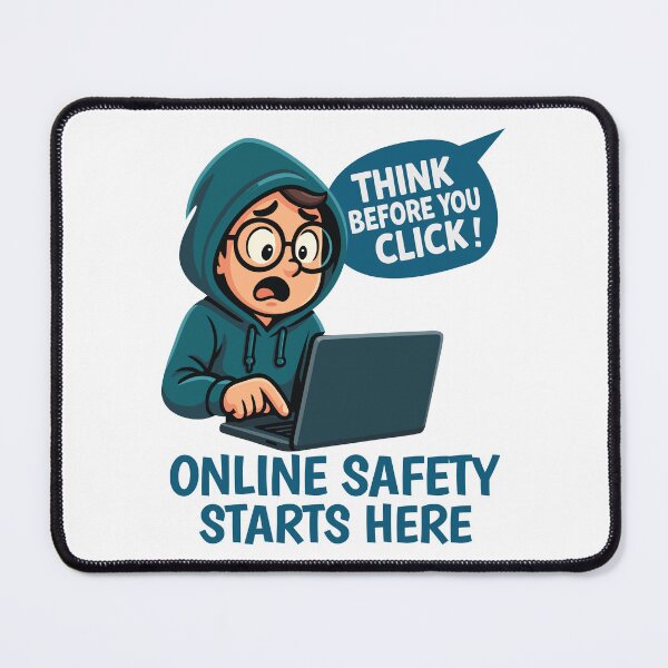 Item preview, Think Before You Click - Online Safety Awareness designed and sold by HandicraftArt.