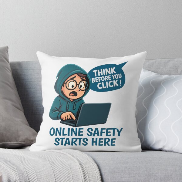 Item preview, Think Before You Click - Online Safety Awareness designed and sold by HandicraftArt.