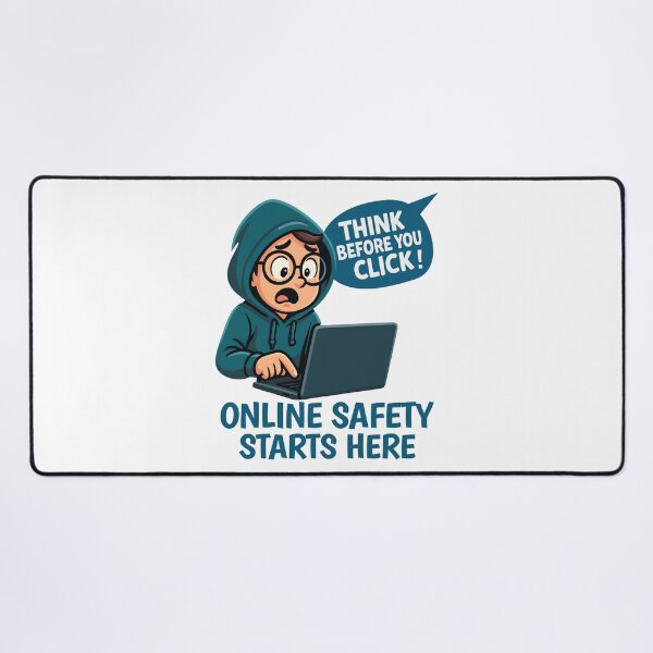 Item preview, Think Before You Click - Online Safety Awareness designed and sold by HandicraftArt.