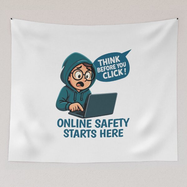 Item preview, Think Before You Click - Online Safety Awareness designed and sold by HandicraftArt.