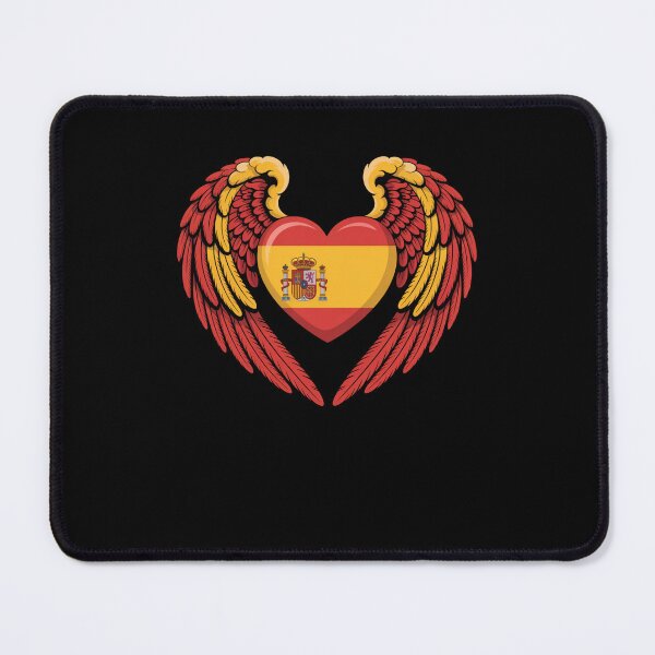 Item preview, Spain Flag Heart with Angel Wings for Spanish Pride designed and sold by snowry.