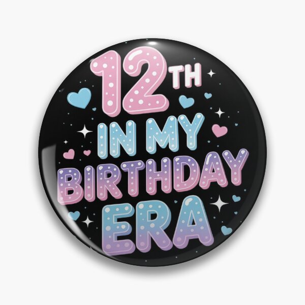 Item preview, In My 12th Birthday Era Girl Twelve Bday 12 Year Old  designed and sold by lilLilaBatArt.