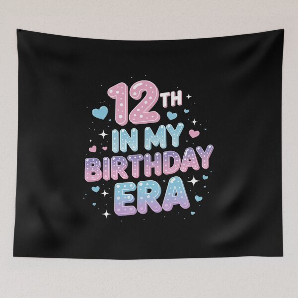 Item preview, In My 12th Birthday Era Girl Twelve Bday 12 Year Old  designed and sold by lilLilaBatArt.
