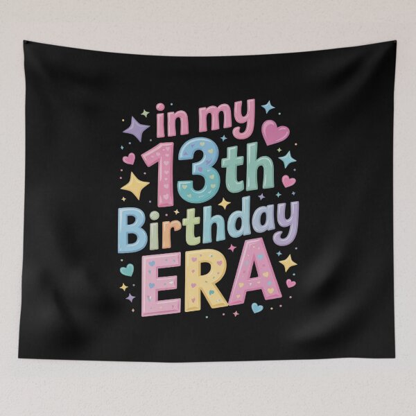 Item preview, In My 13th Birthday Era Girl Thirteen Bday 13 Year Old  designed and sold by lilLilaBatArt.