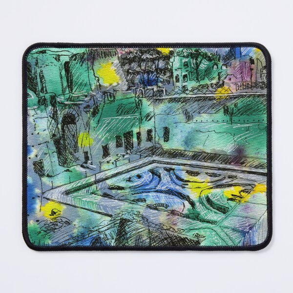 Item preview, The ancient Roman fountain with a peltae motif in the Domus Augustana on the Palatine Hill, Rome designed and sold by LymphomaLass.
