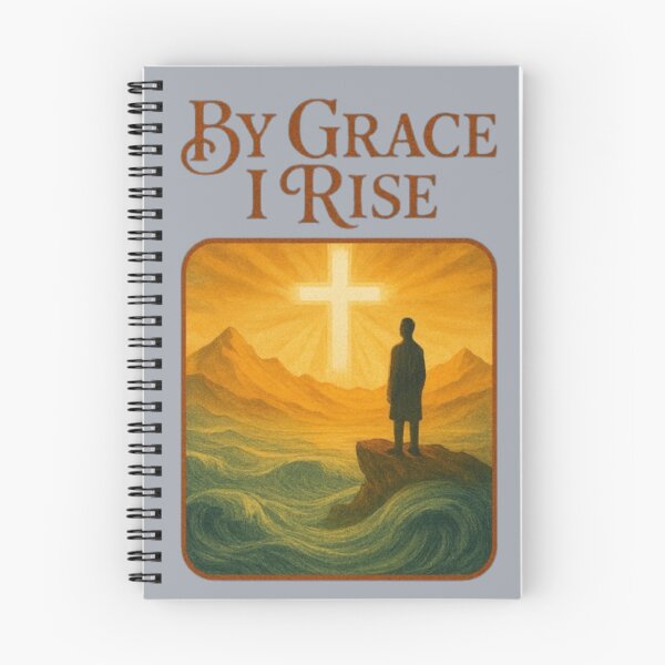 Item preview, By Grace I Rise - Christian Faith Design designed and sold by Blaze & Trail Creative.