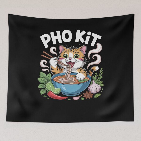 Item preview, Funny Pho kit Cat Pun Vietnamese Noodle Bowl joke designed and sold by snowry.