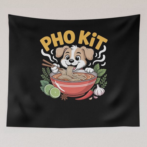 Item preview, Funny Pho kit Dog Pun Vietnamese Noodle Bowl joke designed and sold by snowry.