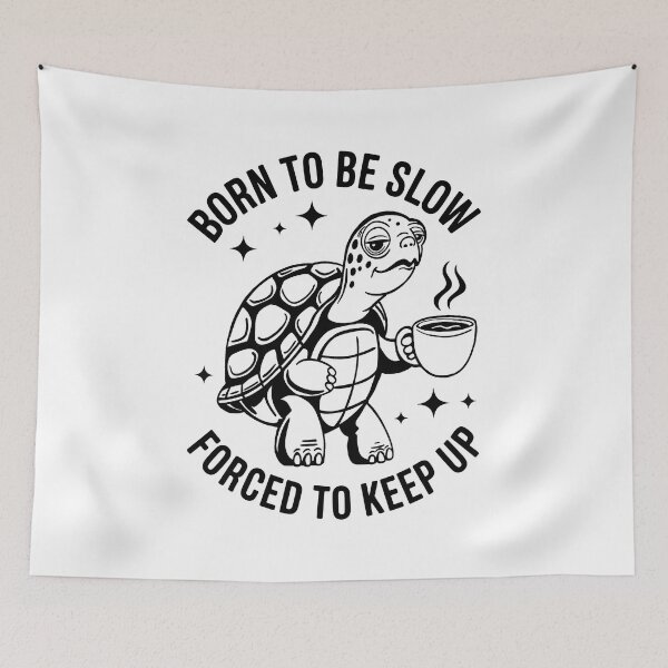 Item preview, Turtle Born To Be Slow  designed and sold by Traveldrawings.