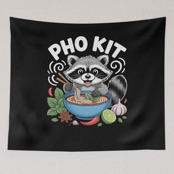 Item preview, Funny Pho kit Raccoon Pun Vietnamese Noodle Bowl joke designed and sold by snowry.