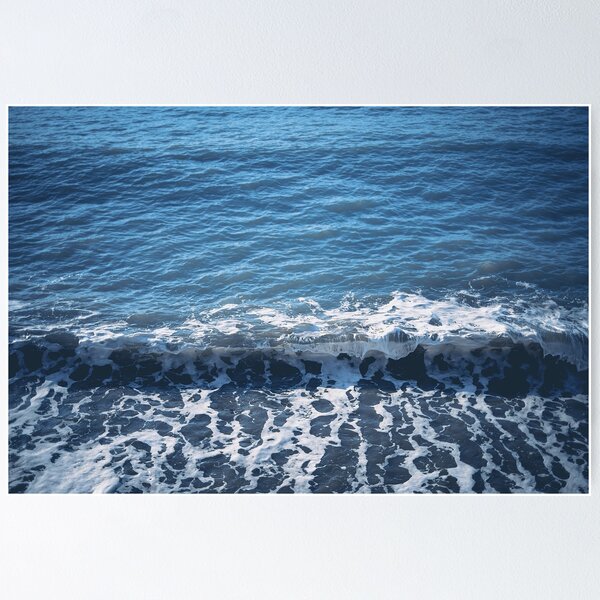 Item preview, Deep Blue Ocean Wave and Seafoam Texture - Water Movement Abstract designed and sold by MDB_Shop.
