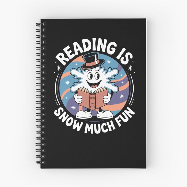 Item preview, Reading Is Snow Much Fun Snowflake top hat Book Lovers Winter Theme designed and sold by snowry.