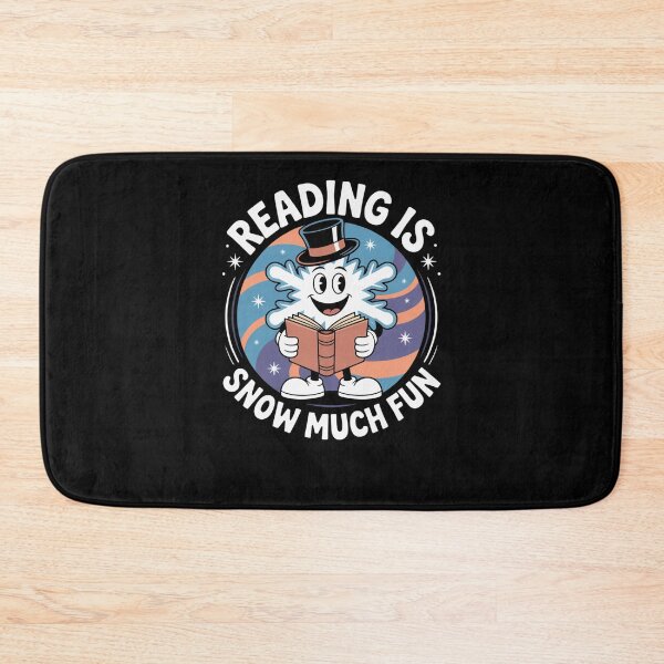 Item preview, Reading Is Snow Much Fun Snowflake top hat Book Lovers Winter Theme designed and sold by snowry.