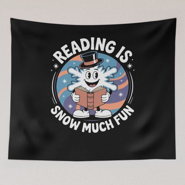 Item preview, Reading Is Snow Much Fun Snowflake top hat Book Lovers Winter Theme designed and sold by snowry.