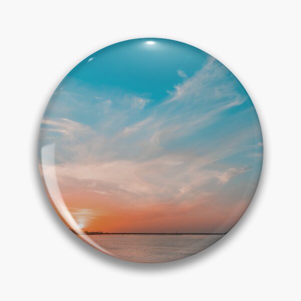Item preview, Vibrant Teal and Orange Sunset over Coastal Horizon - Dramatic Sky designed and sold by MDB_Shop.