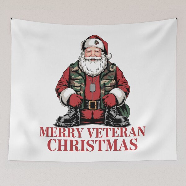 Item preview, Veteran Santa Camo Boots Christmas Retired Soldier Santa Claus designed and sold by BernoNickel.