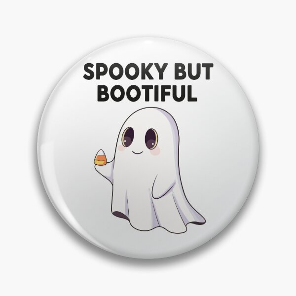 Item preview, Spooky But Bootiful Cute Ghost Holding Candy Corn Transparent designed and sold by ML-Media.