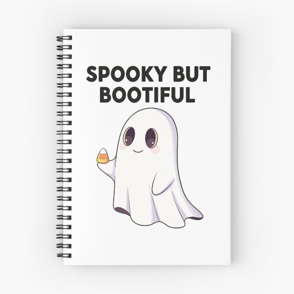 Item preview, Spooky But Bootiful Cute Ghost Holding Candy Corn Transparent designed and sold by RGShirtWorks.