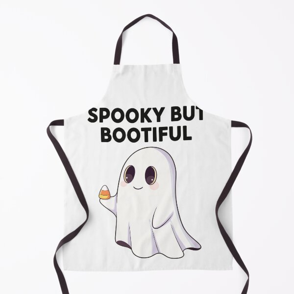 Item preview, Spooky But Bootiful Cute Ghost Holding Candy Corn Transparent designed and sold by RGShirtWorks.