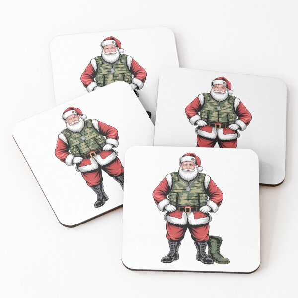 Item preview, Veteran Santa Camo Boots Christmas Retired Soldier Patriotic Santa designed and sold by BernoNickel.