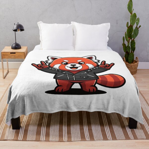 Item preview, Rockstar Red Panda in Leather Jacket on Transparent Background designed and sold by RGShirtWorks.