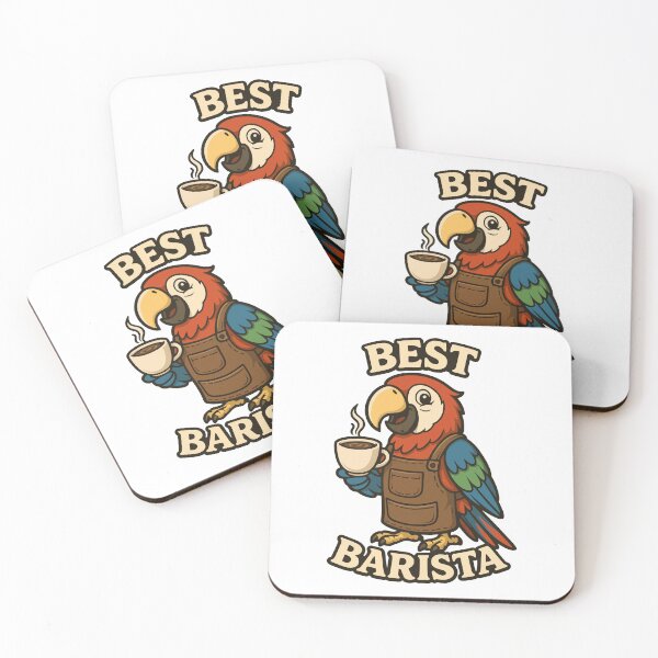 Item preview, Best Barista – Parrot Design for Cheerful and Social Coffee Lovers designed and sold by Coffee Lifestyle.