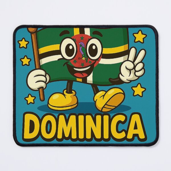Item preview, Dominica Kids Cartoon Flag – Fun Caribbean Island Design designed and sold by ZooMER1.