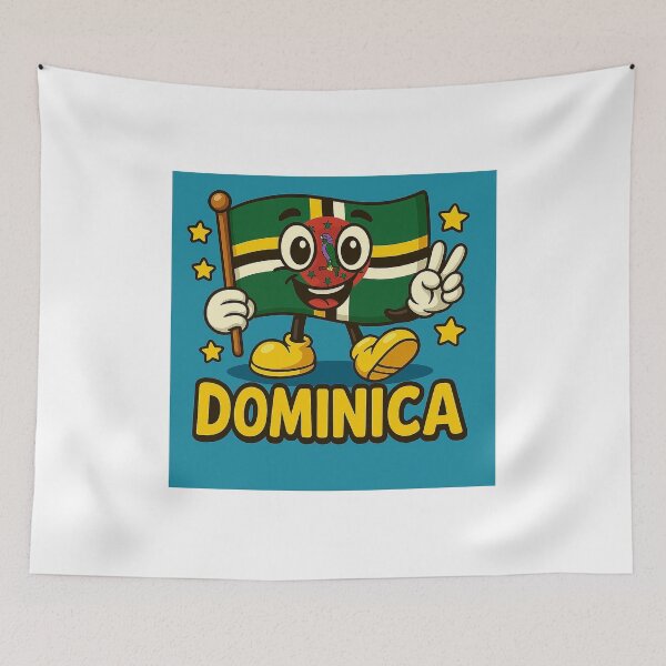 Item preview,  Dominica Kids Cartoon Flag – Fun Caribbean Island Design designed and sold by ZooMER1.