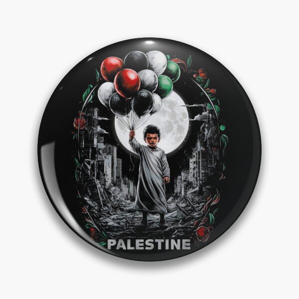 Item preview, Palestine Hope & Courage – Child with Balloons designed and sold by maseno.