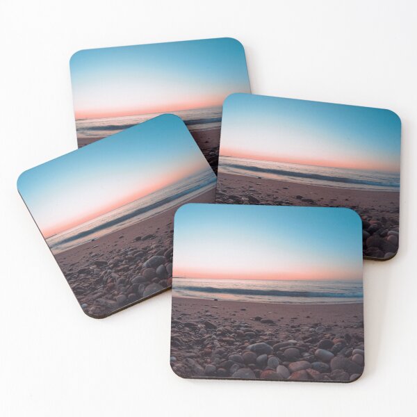Item preview, Low Angle Beach View at Twilight - Pebbles and Ocean Horizon designed and sold by MDB_Shop.
