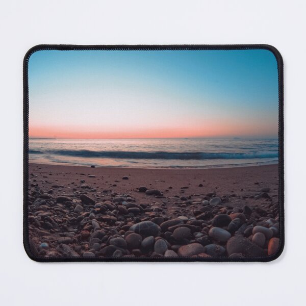 Item preview, Low Angle Beach View at Twilight - Pebbles and Ocean Horizon designed and sold by MDB_Shop.