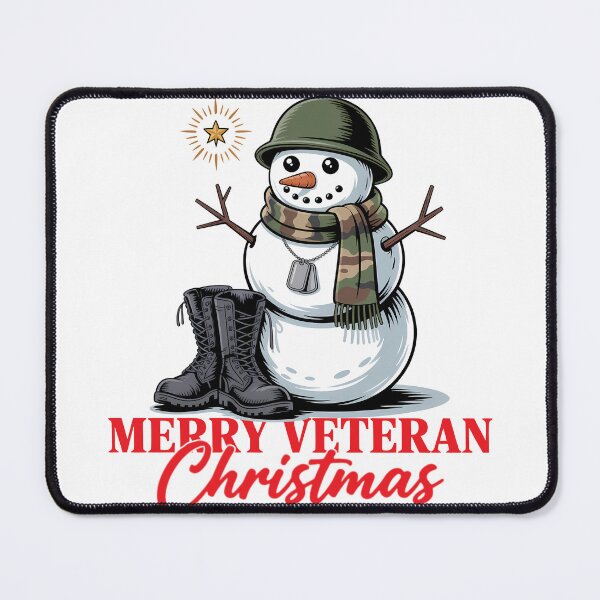 Item preview, Merry Veteran Snowman Camo Boots Christmas Santa designed and sold by BernoNickel.