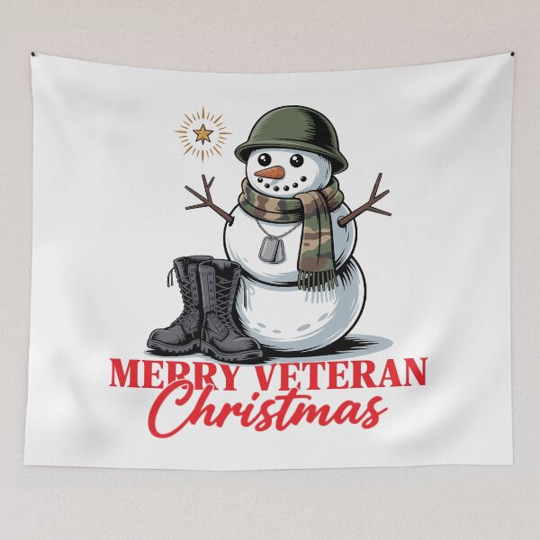 Item preview, Merry Veteran Snowman Camo Boots Christmas Santa designed and sold by BernoNickel.